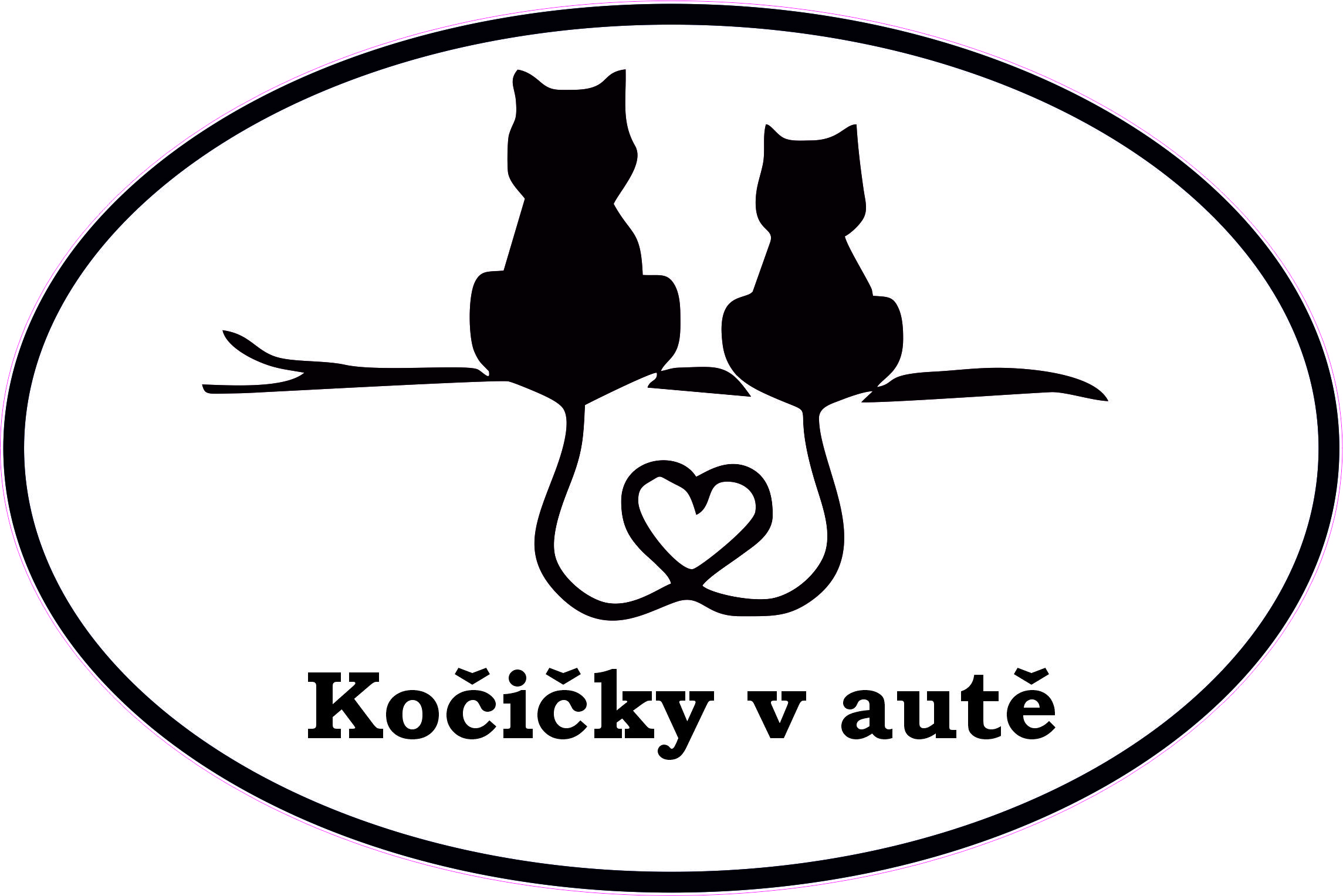Vtipná samolepka 10x15 cm s motivem Kočičky v autě